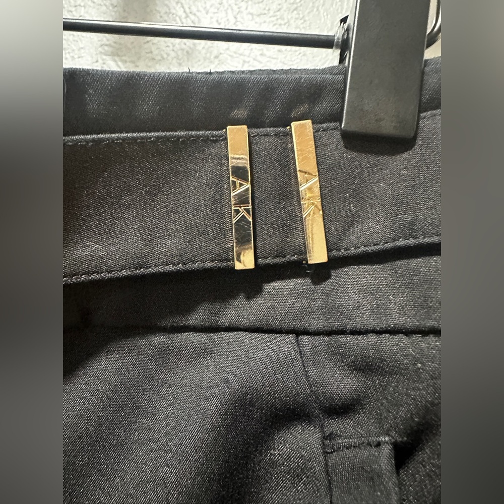 Anne Klein Black with Gold Detail Dress Pants - Picture 6 of 8